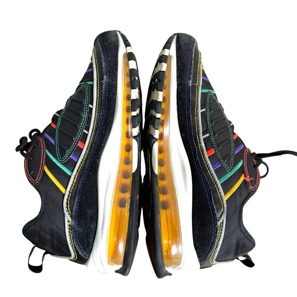 Nike Air Max 98 Womens 9 Pre-Owned Sneakers Black Multi Color BHM CI1901-023